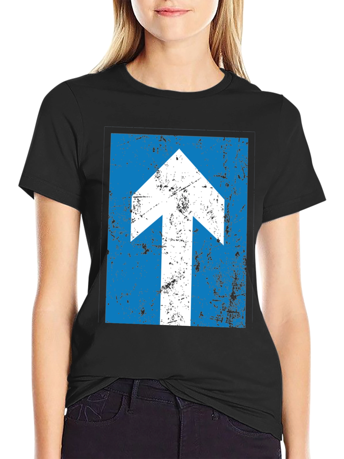Up Arrow Distressed T-Shirt
