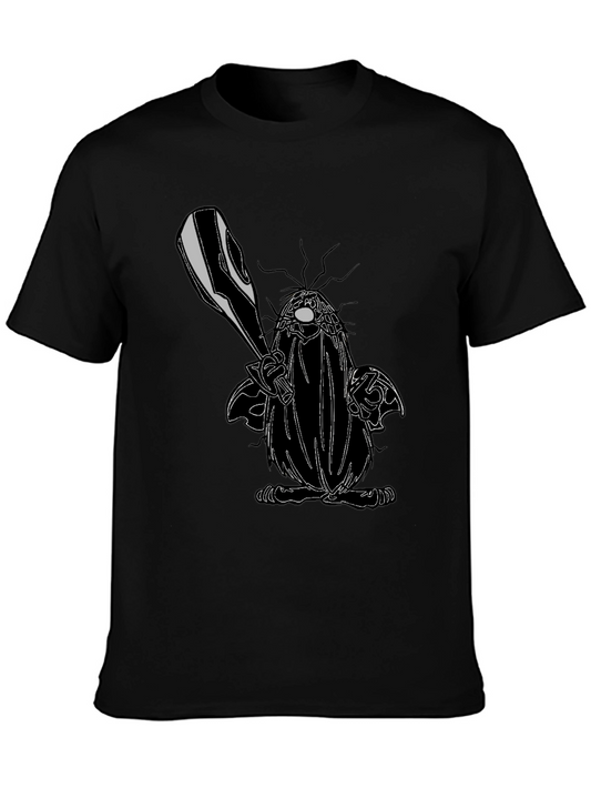 Cartoon Character Graphic Black T-Shirt