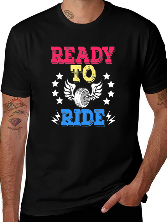 Ready To Ride Graphic Tee - Motorcycle Enthusiast Shirt
