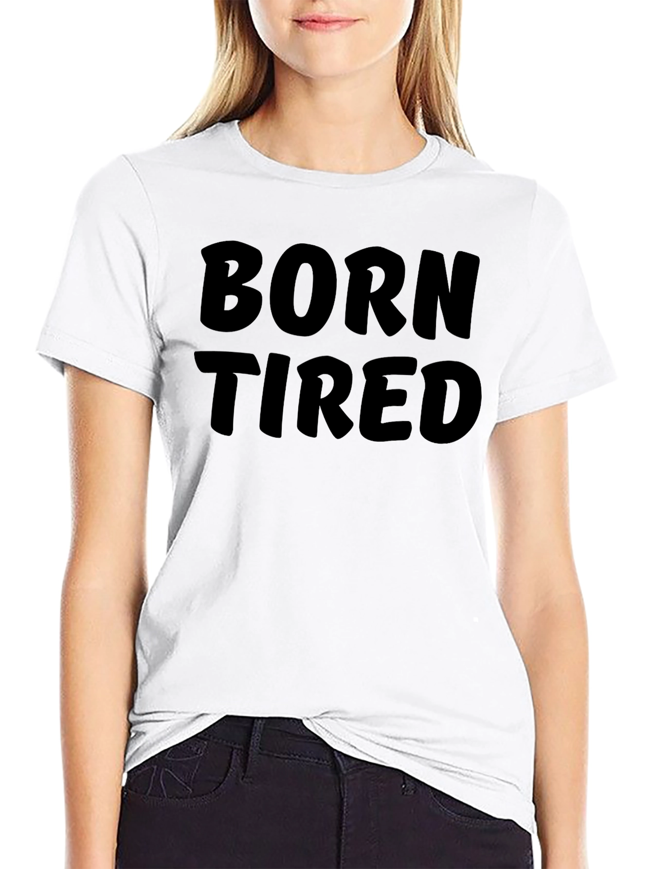 Born Tired Graphic Black T-Shirt