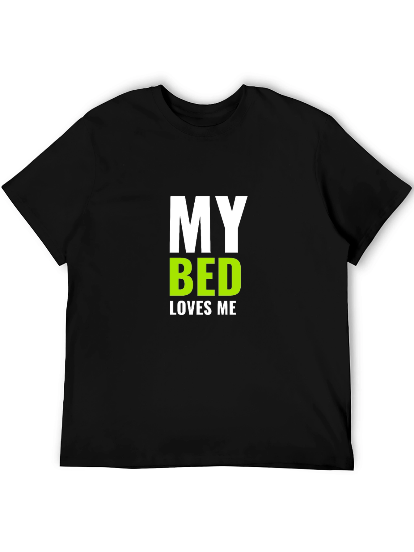 My Bed Loves Me Graphic T-Shirt - Black