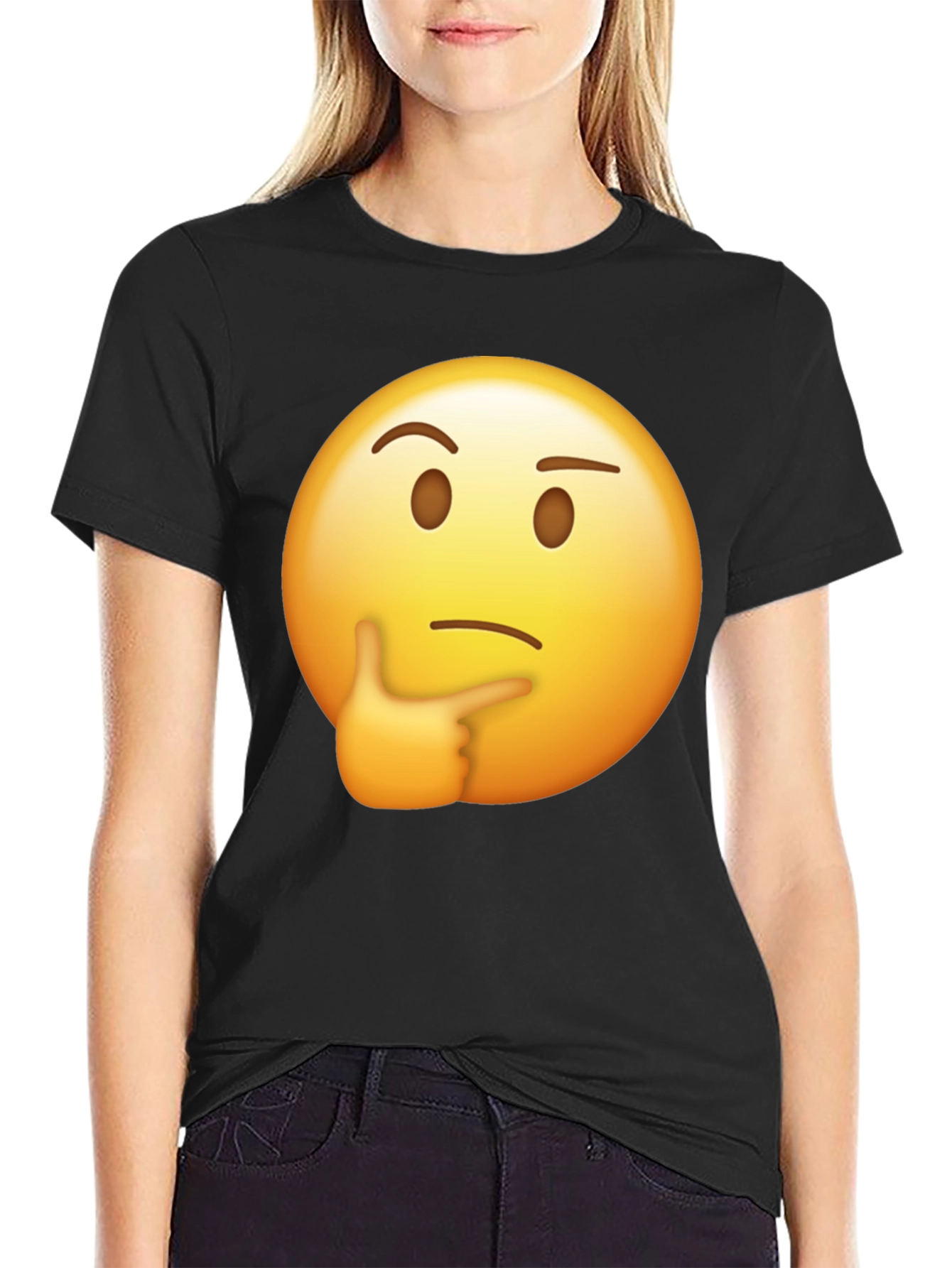 Thinking Emoji Graphic T-Shirt