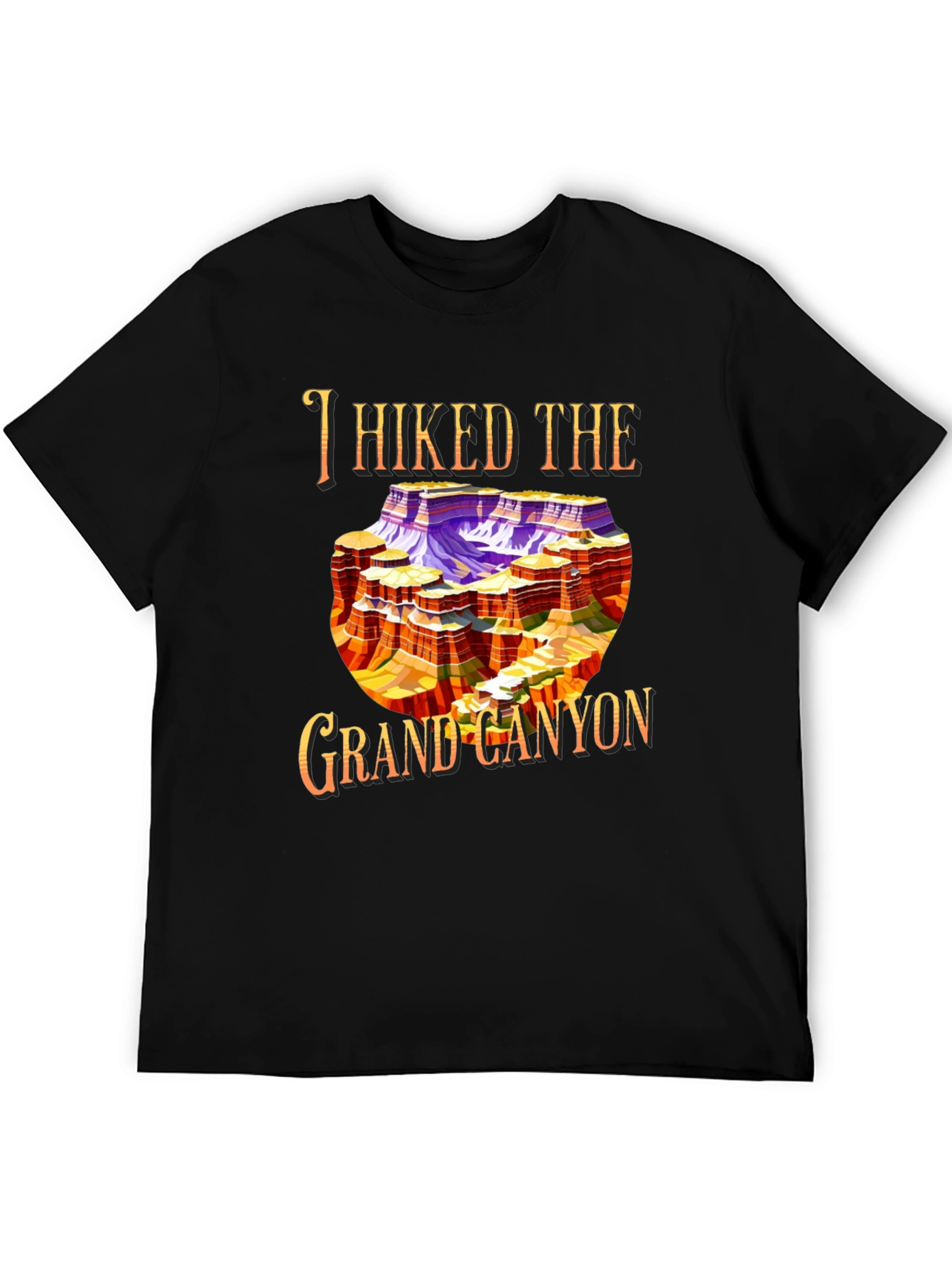 I Hiked The Grand Canyon Black Graphic Tee