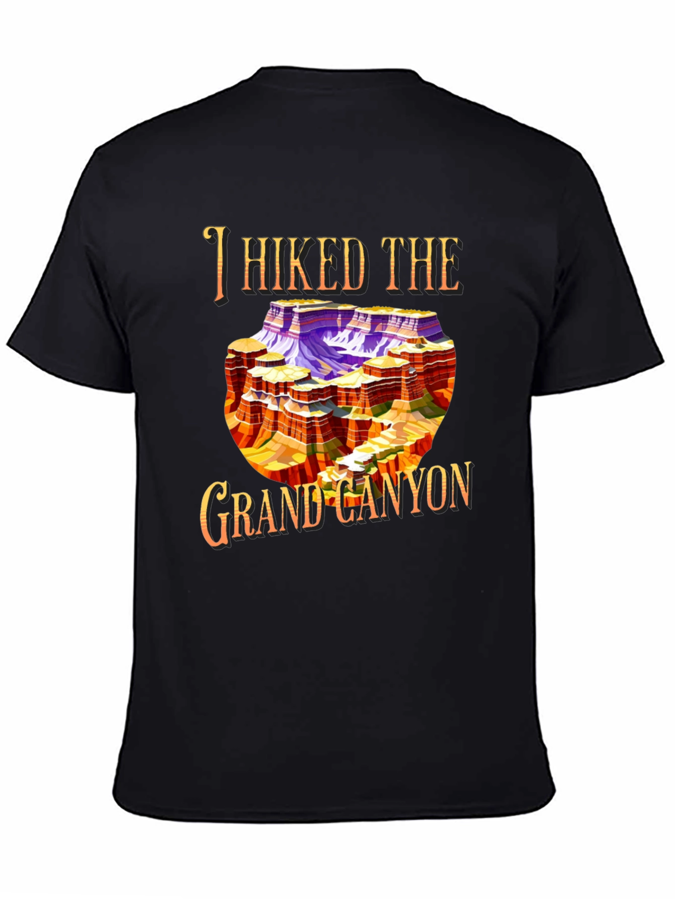 I Hiked The Grand Canyon Black Graphic Tee
