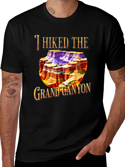 I Hiked The Grand Canyon Black Graphic Tee