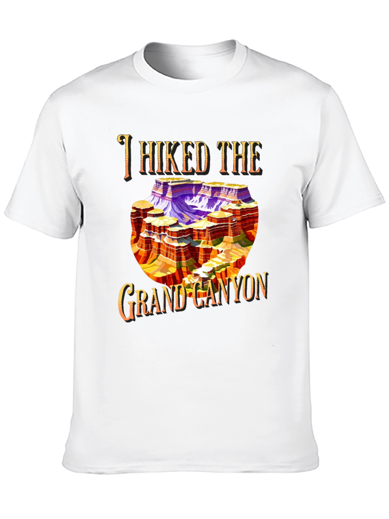 I Hiked The Grand Canyon Black Graphic Tee