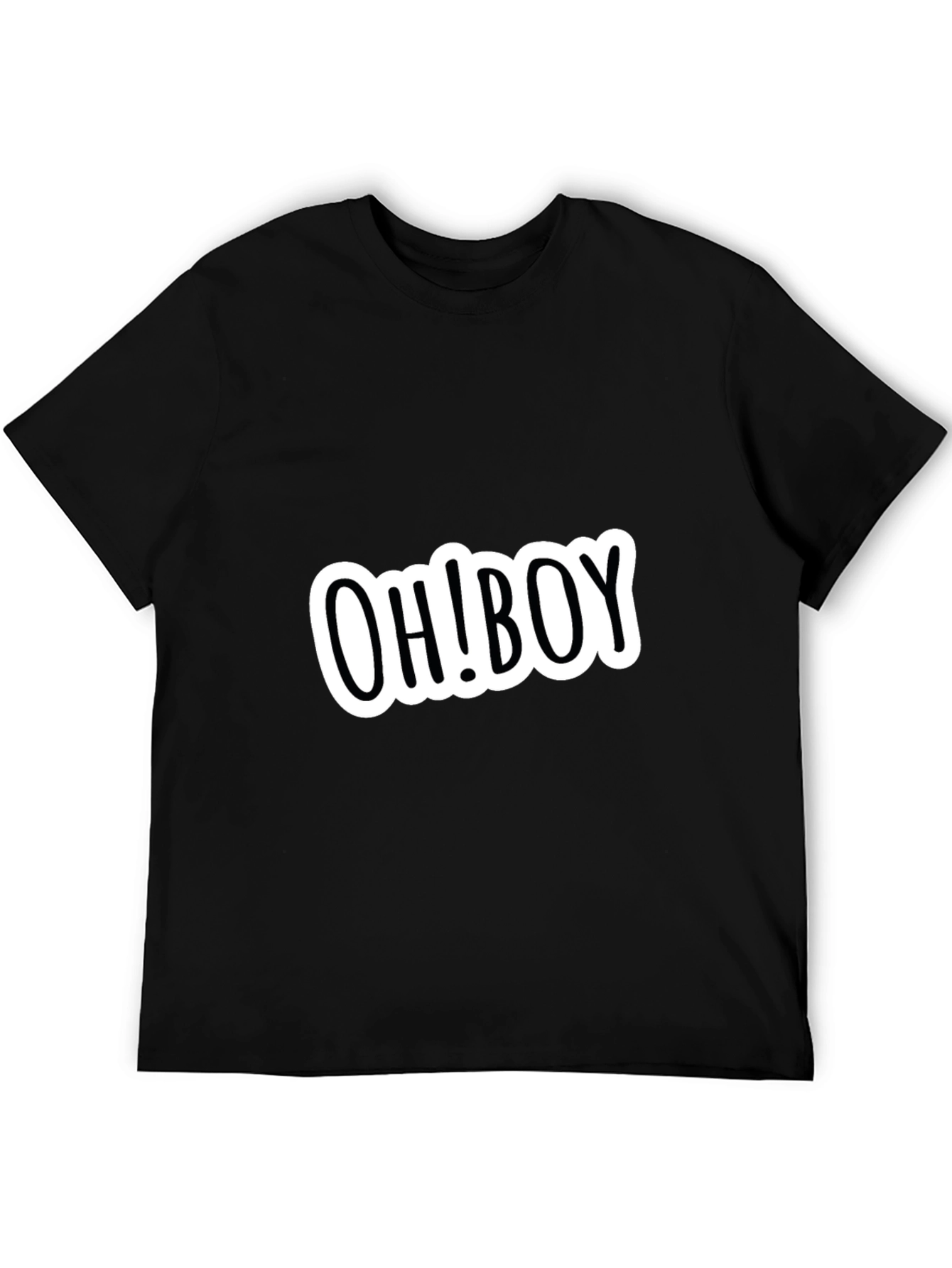 OH! BOY Graphic Black Tee - Casual Style