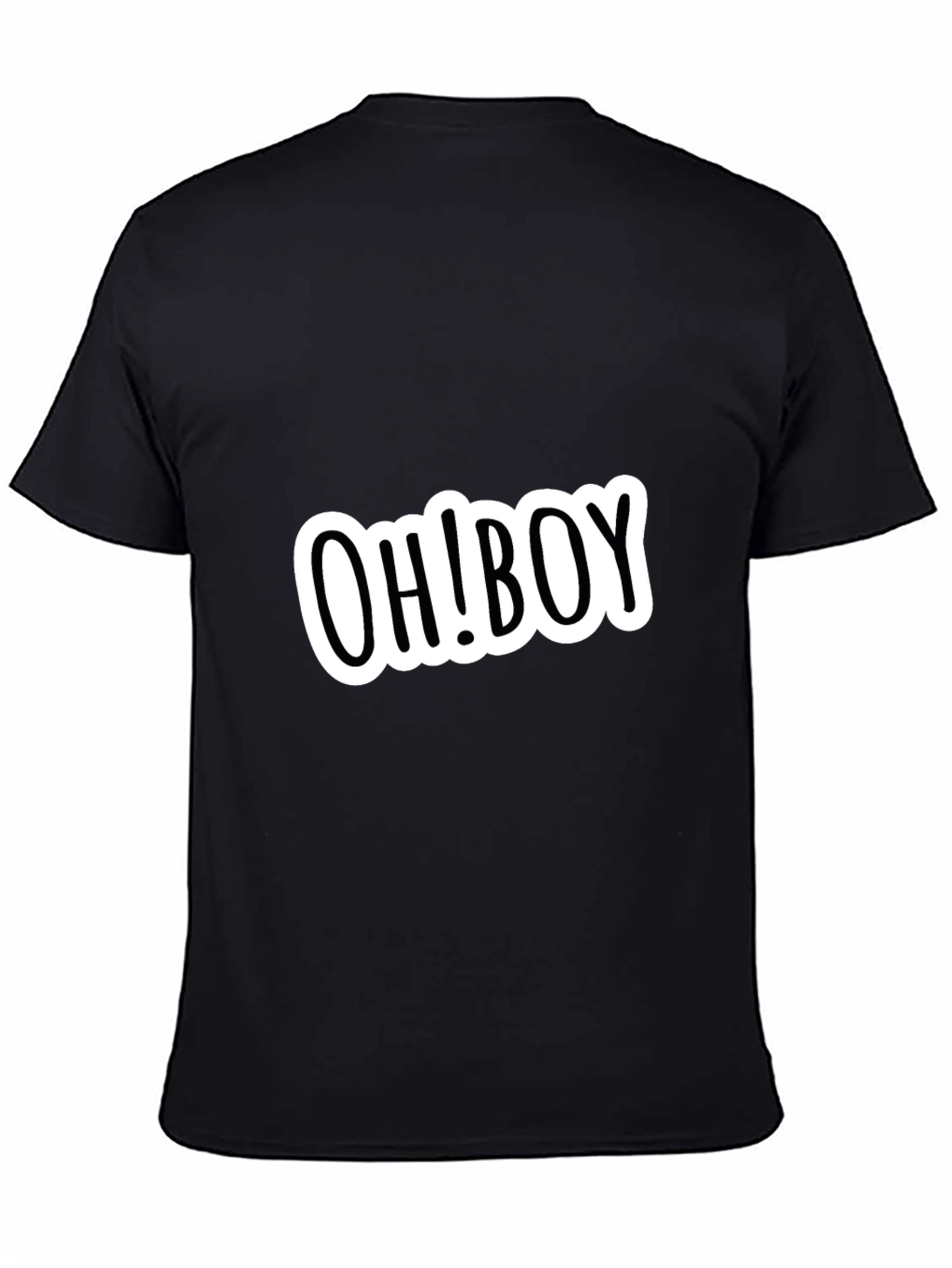 OH! BOY Graphic Black Tee - Casual Style