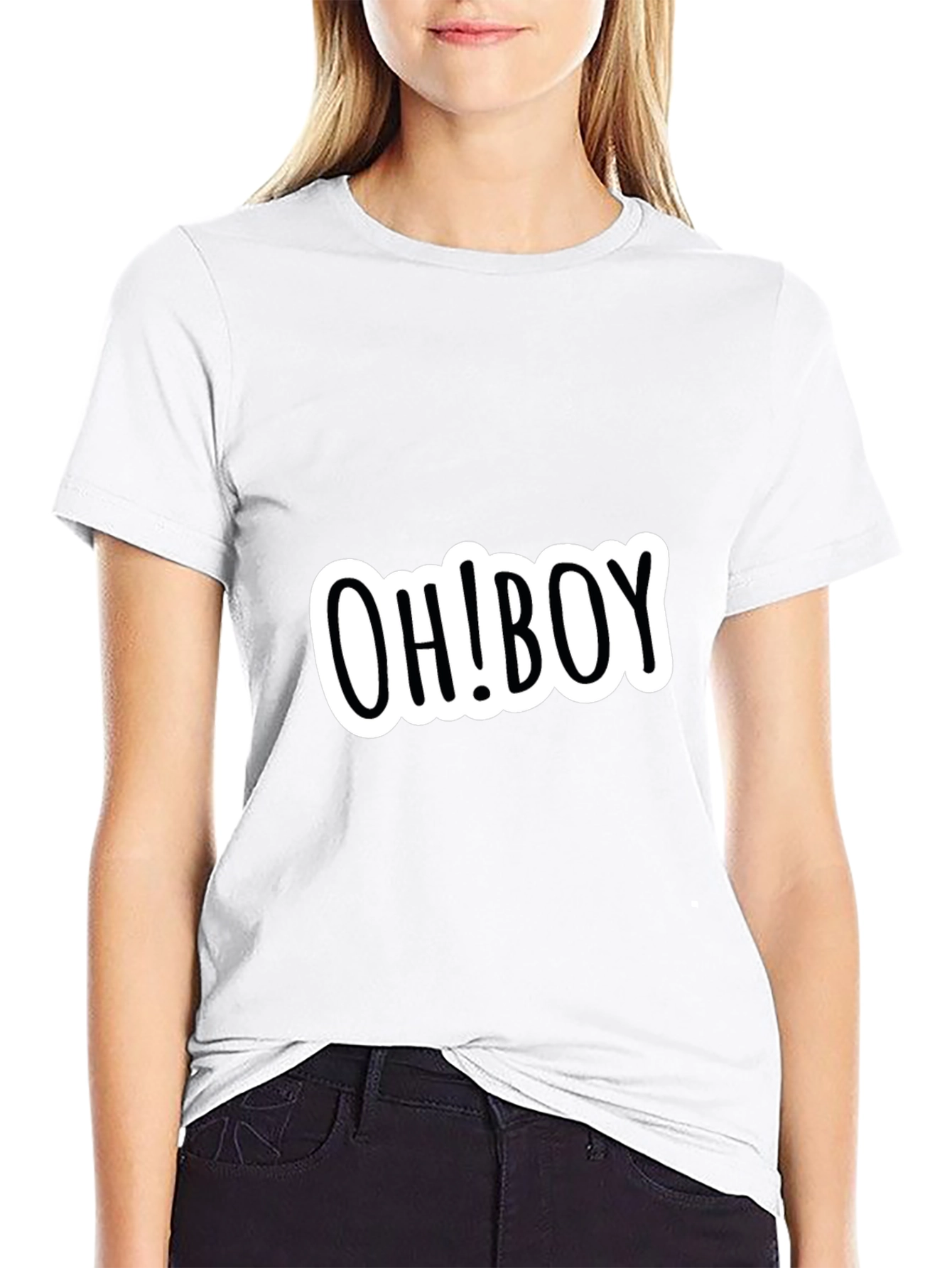 OH! BOY Graphic Black Tee - Casual Style
