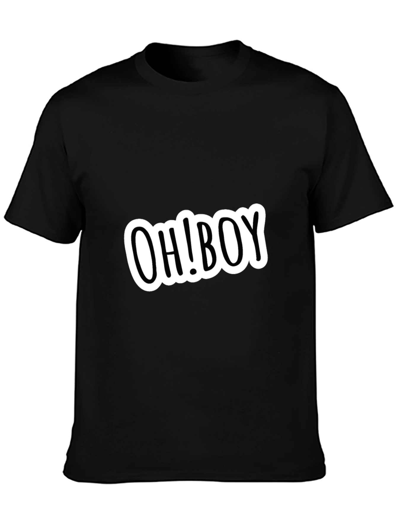 OH! BOY Graphic Black Tee - Casual Style
