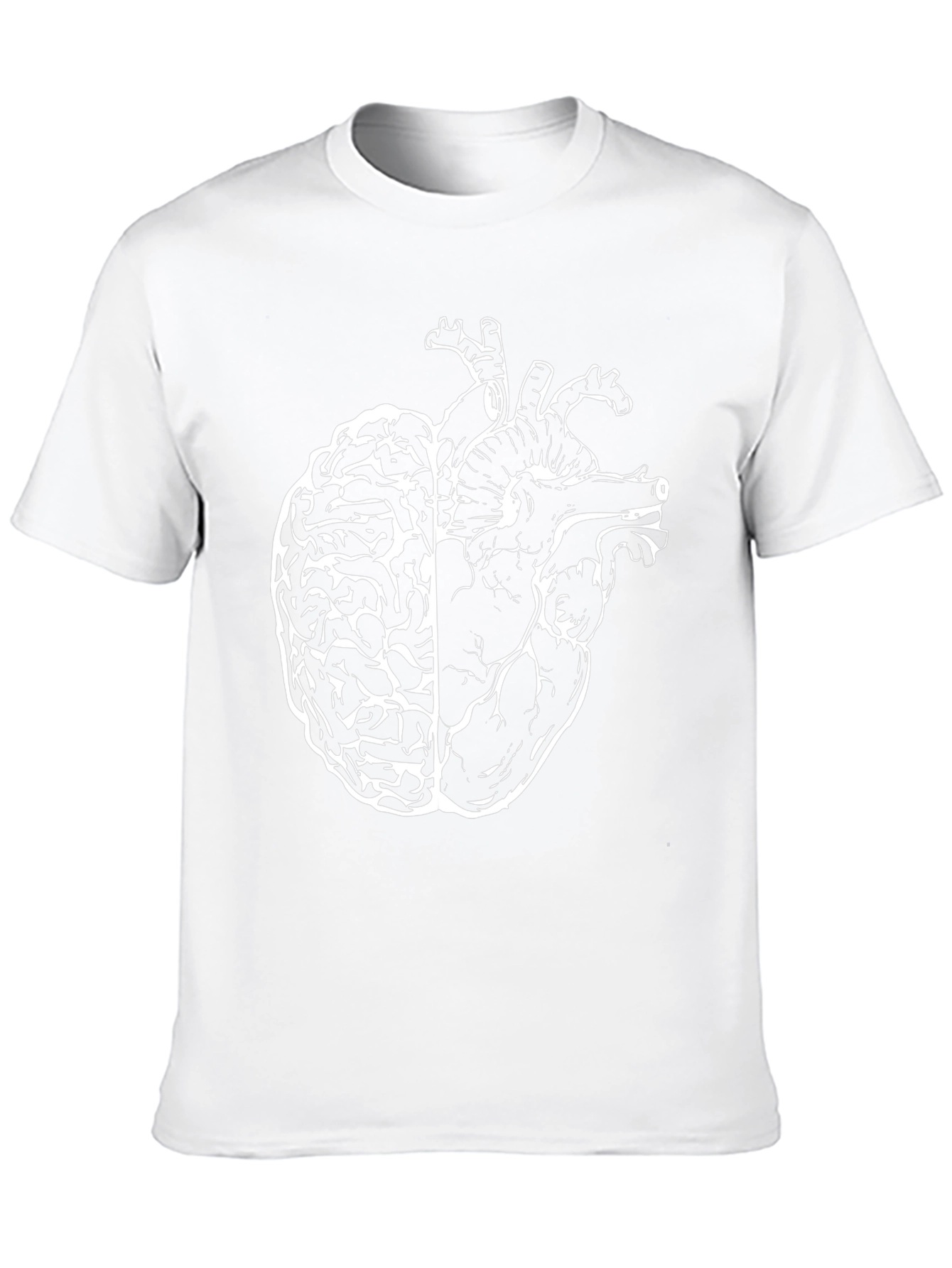 Anatomical Brain Heart T-Shirt - Unique Design