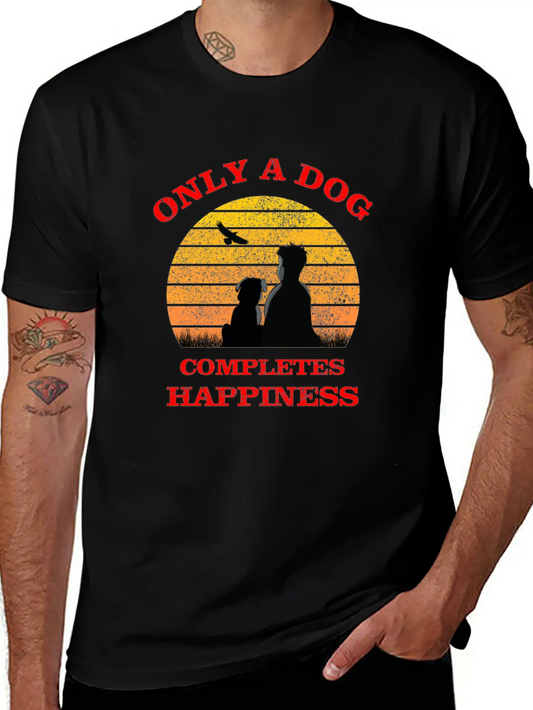 A Dog Makes Friendship Complete Basic Graphic T-Shirt – Daily Comfort In Soft Cotton