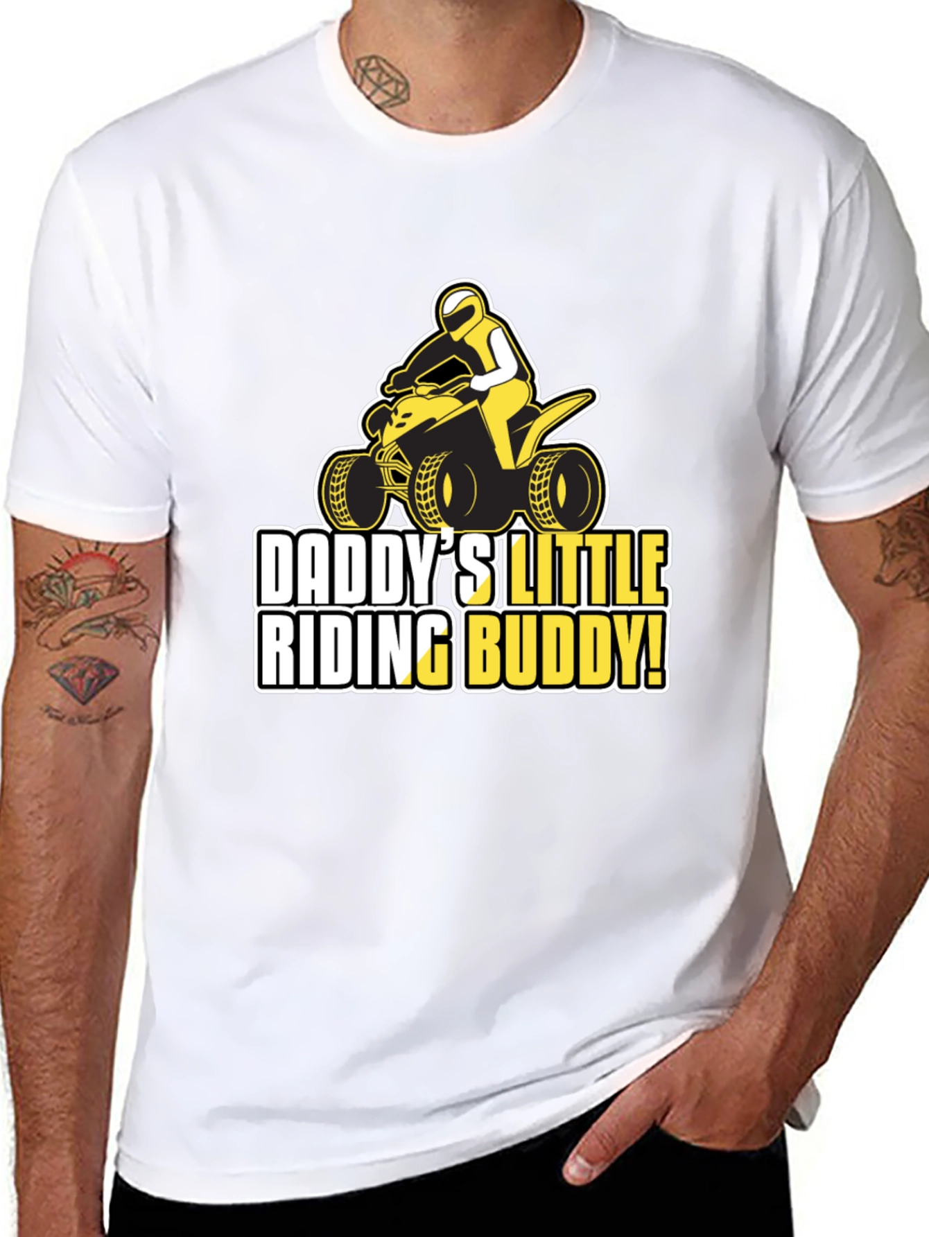 Daddys Little Riding Buddy T-Shirt - ATV Design