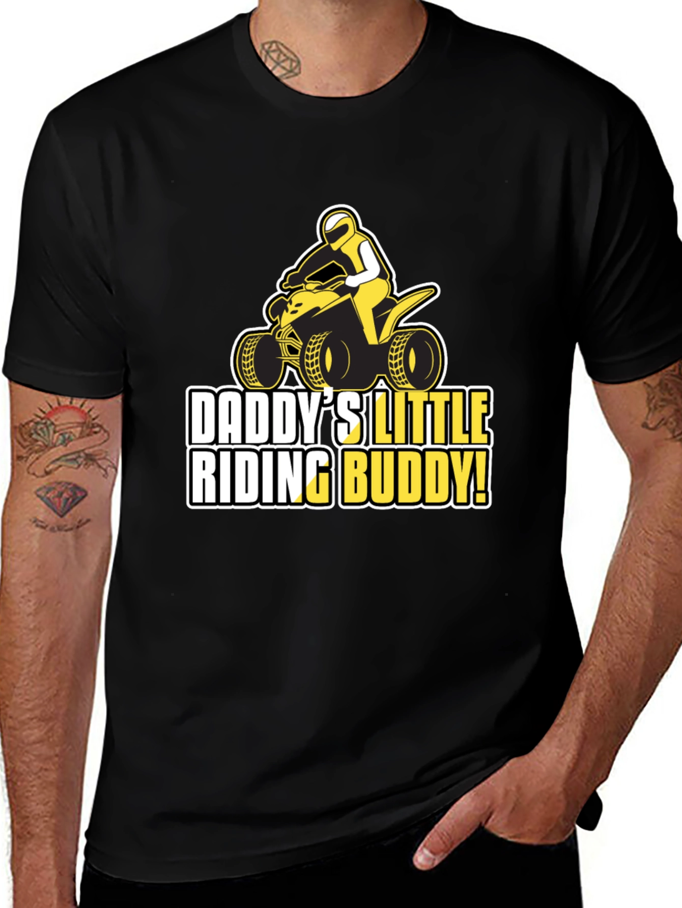 Daddys Little Riding Buddy T-Shirt - ATV Design