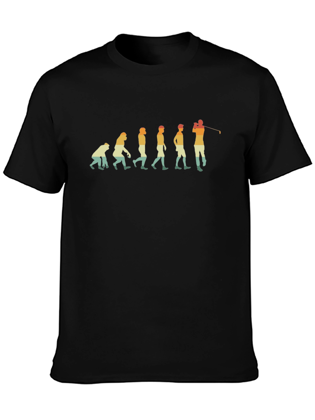 Evolution of Golf T-Shirt - Black Tee