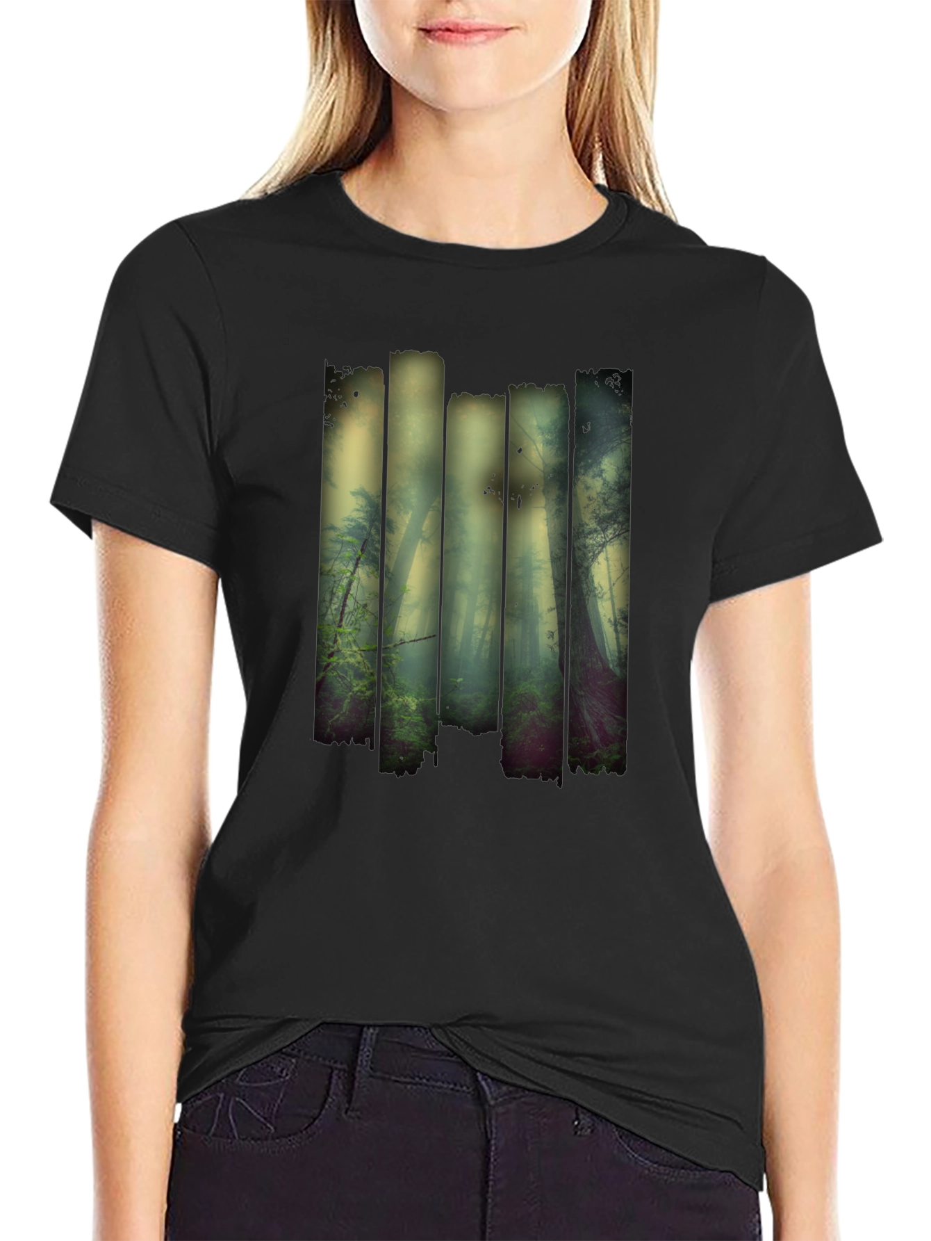 Forest Graphic Print Crew Neck T-Shirt