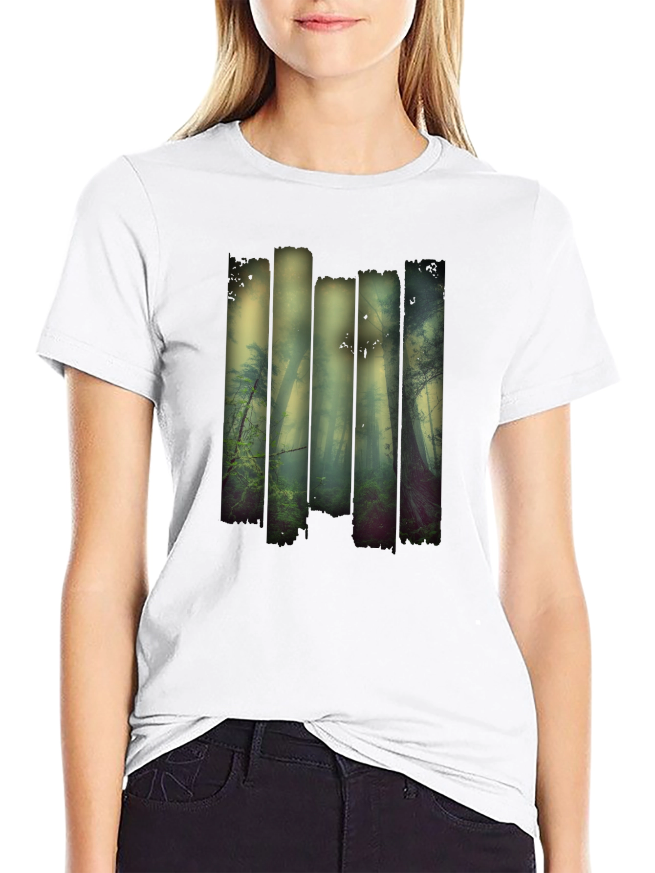 Forest Graphic Print Crew Neck T-Shirt