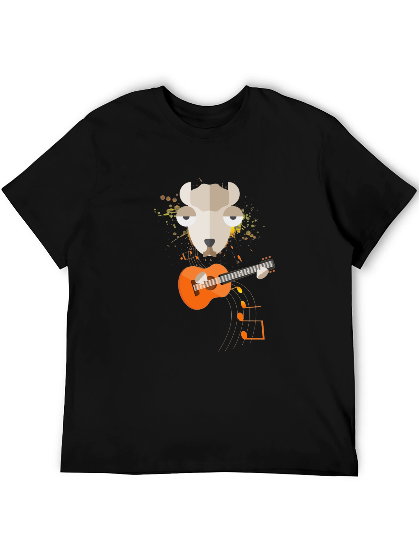 Llama Guitar Graphic Tee - Quirky Musician T-Shirt