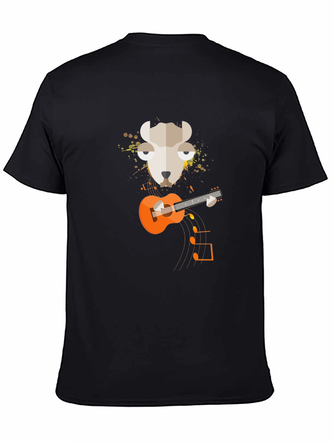 Llama Guitar Graphic Tee - Quirky Musician T-Shirt