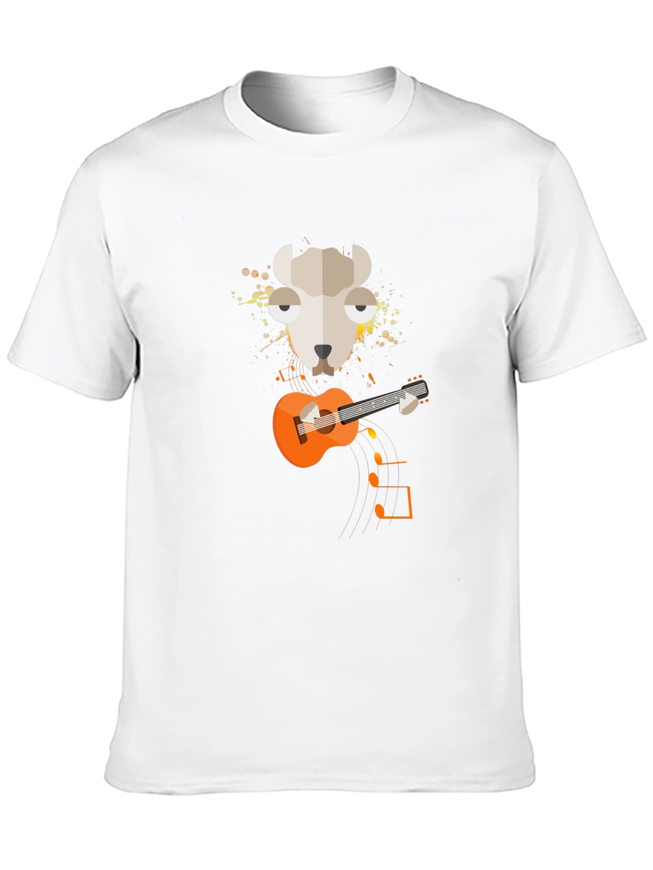 Llama Guitar Graphic Tee - Quirky Musician T-Shirt