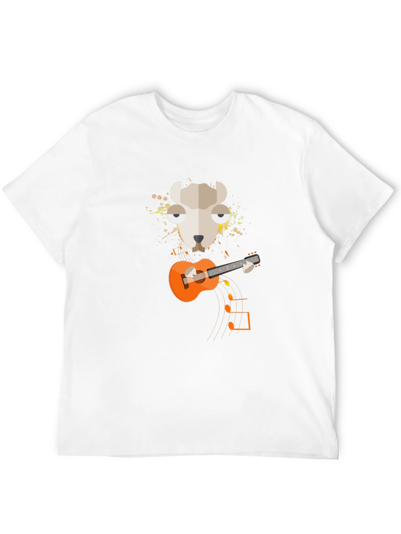 Llama Guitar Graphic Tee - Quirky Musician T-Shirt