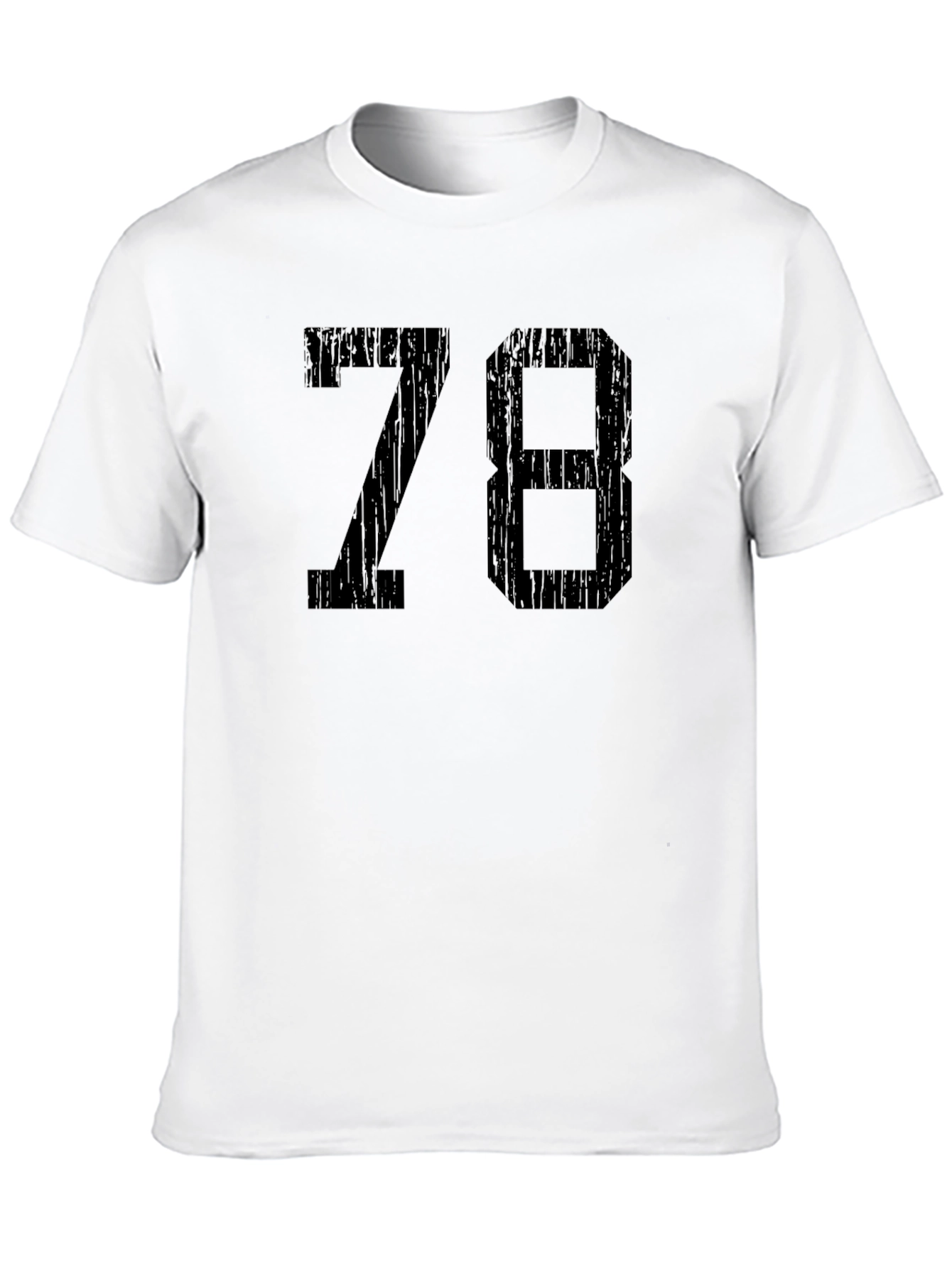 Retro Style 78 Graphic T-Shirt - Black