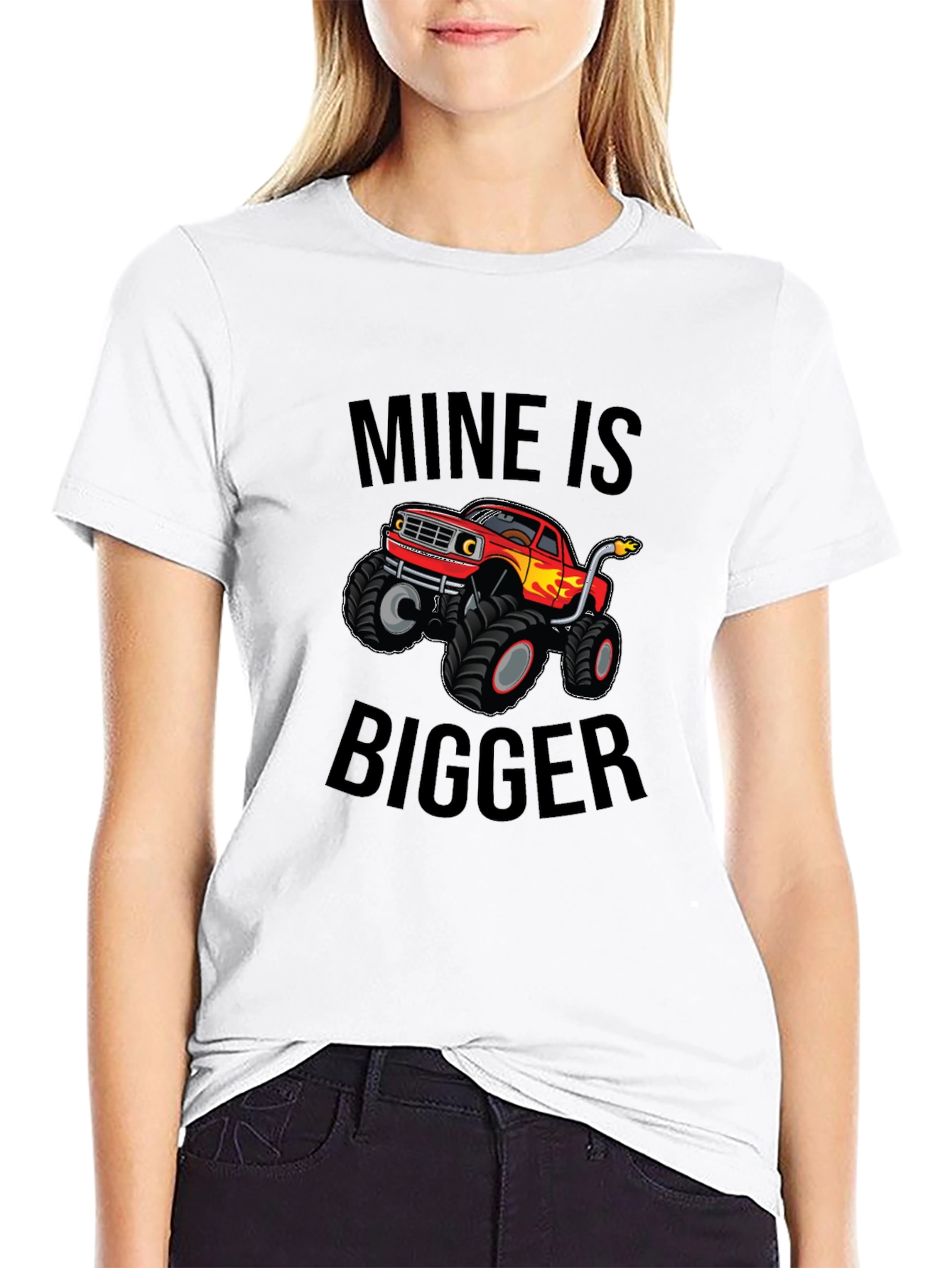 Mine is Bigger Monster Truck Graphic Tee