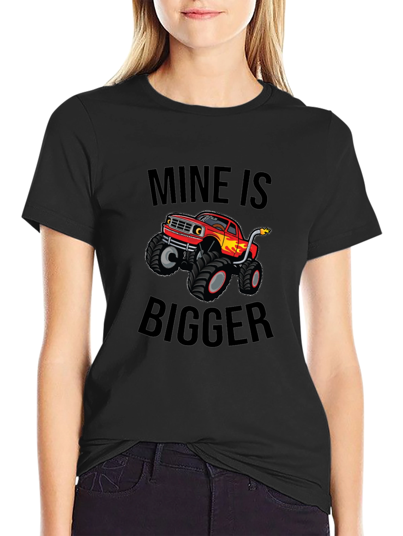 Mine is Bigger Monster Truck Graphic Tee