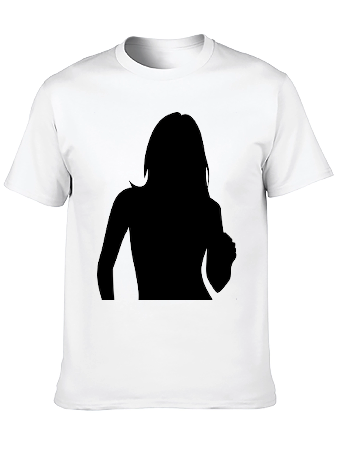 Black T-Shirt with Silhouette Print