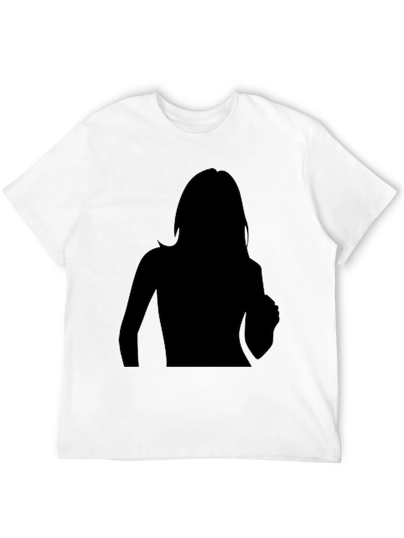 Black T-Shirt with Silhouette Print