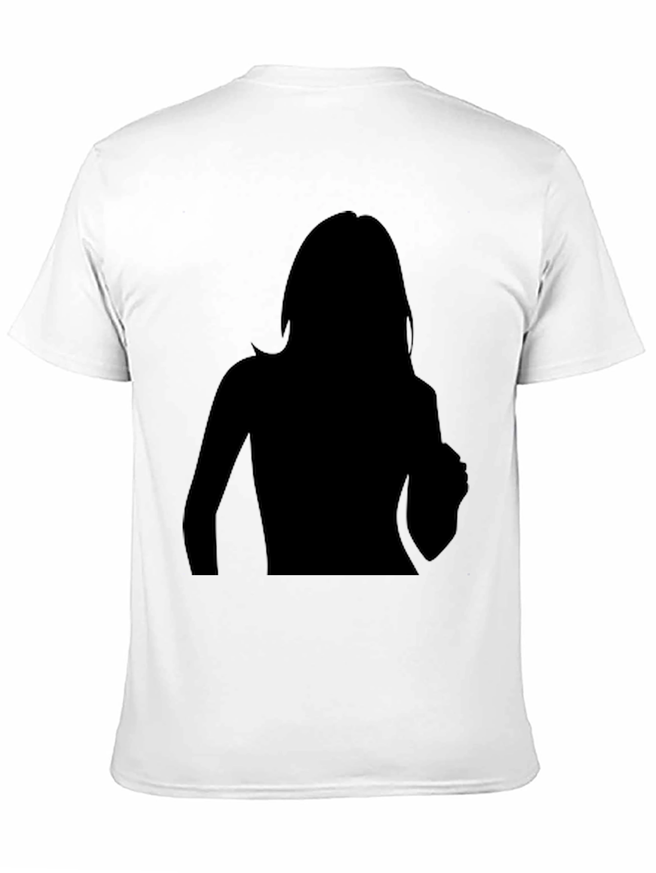Black T-Shirt with Silhouette Print
