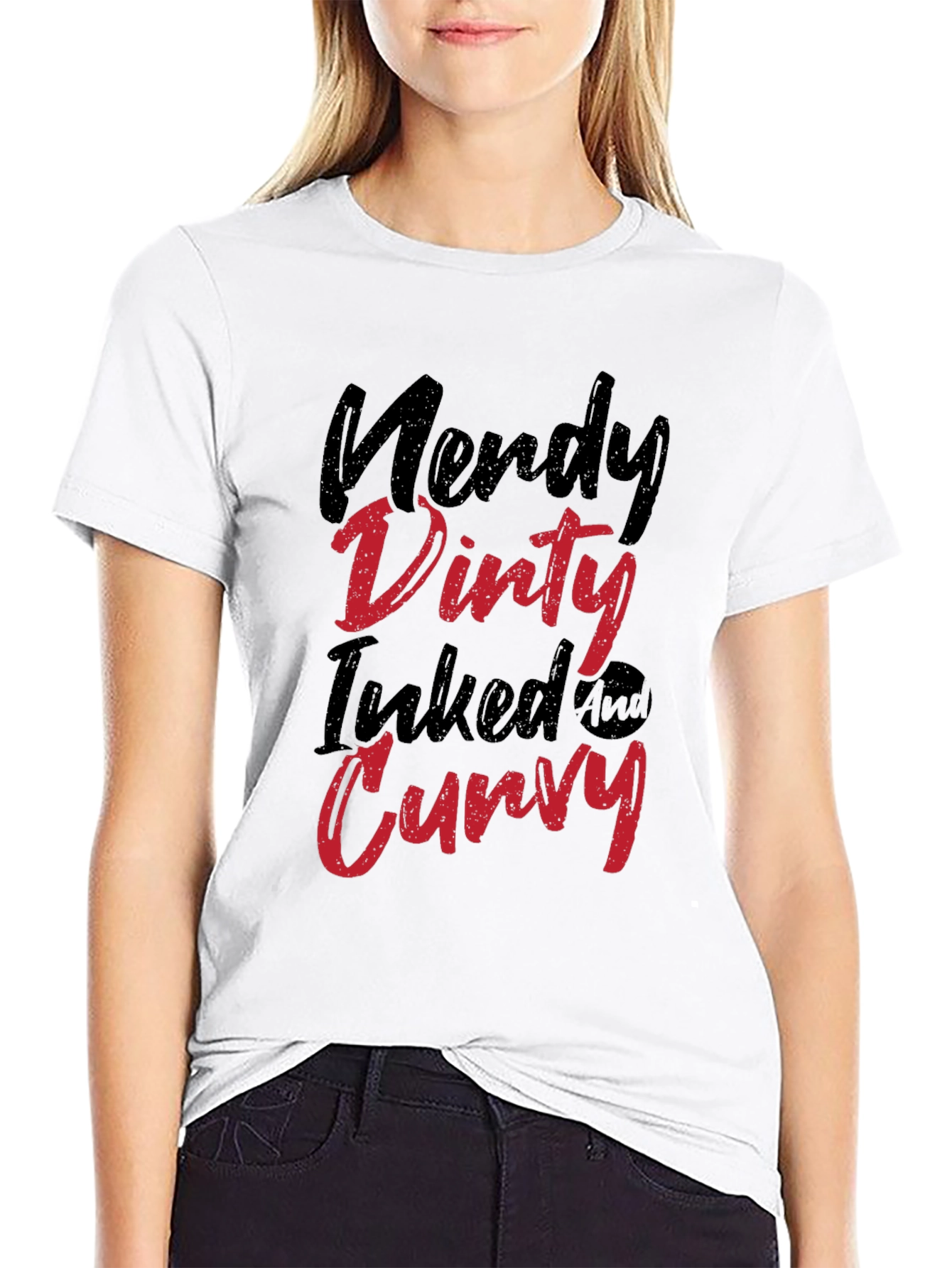 Nerdy Dirty Inked Curvy T-Shirt