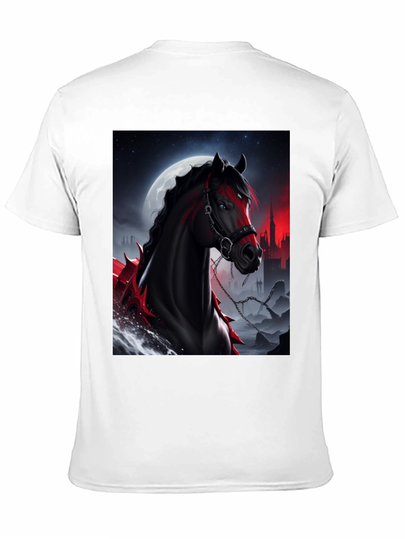 Horse Graphic Tee - Dark Fantasy Style
