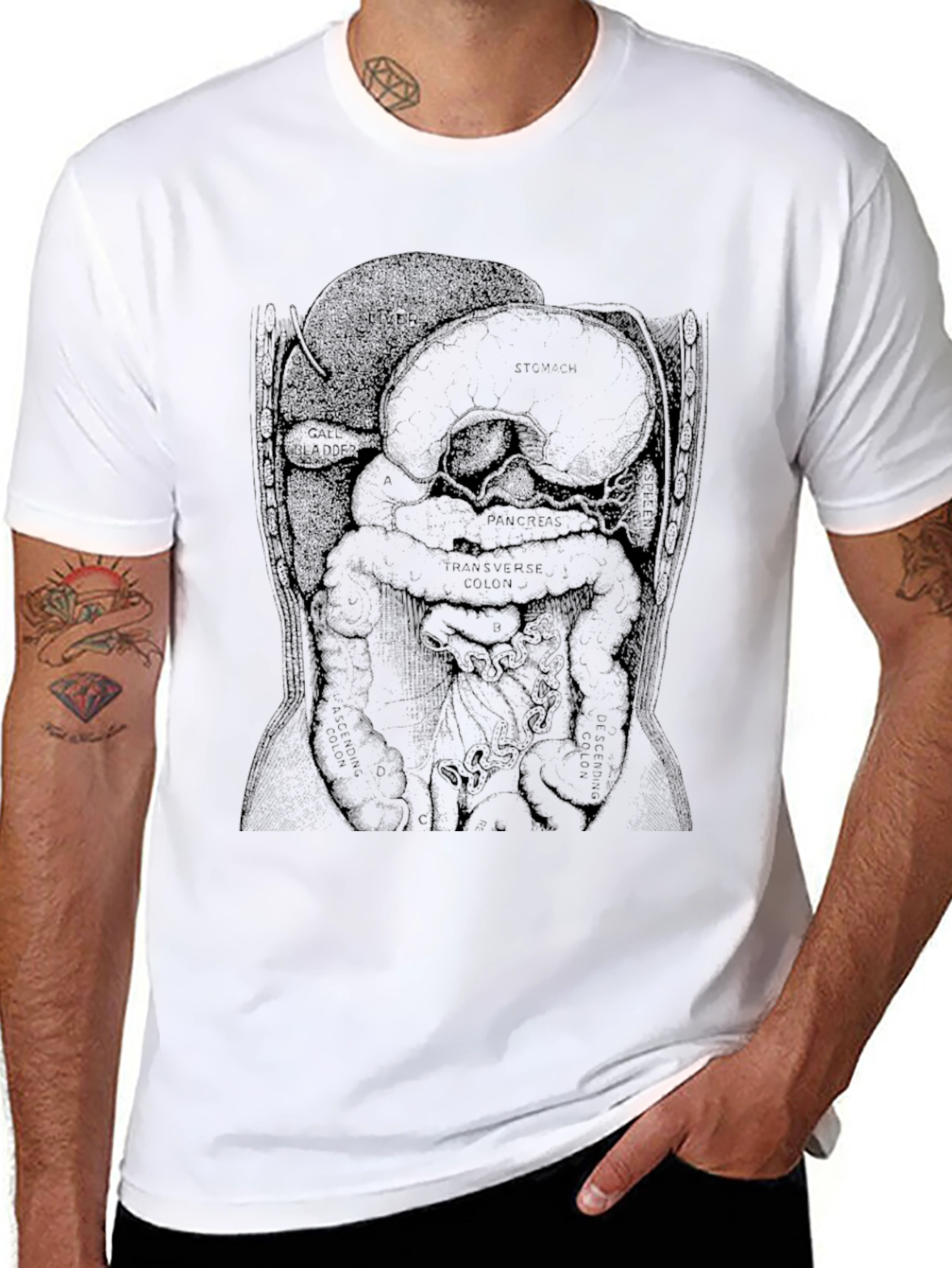 Anatomical Diagram T-Shirt - Black