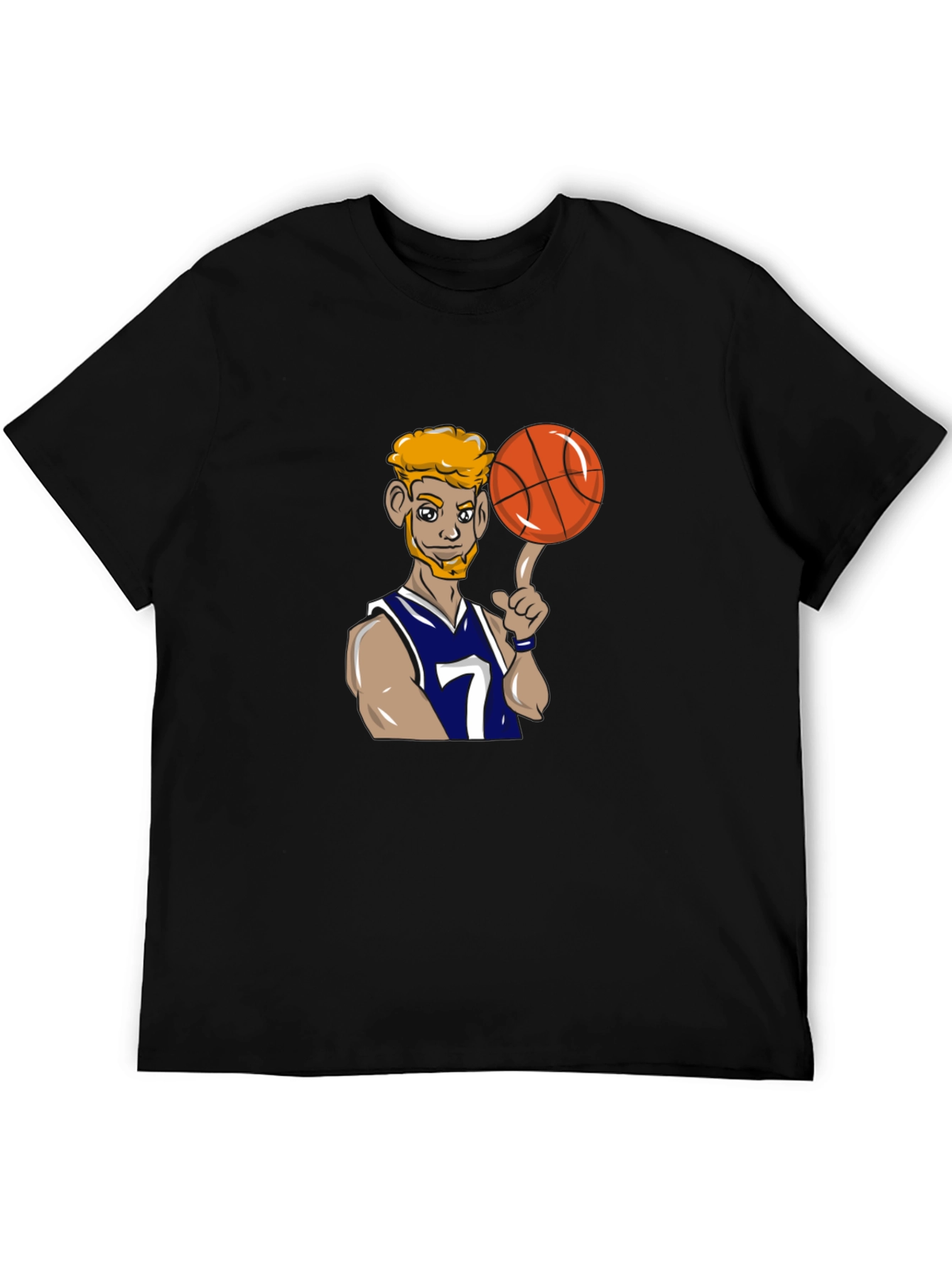 Cartoon Basketball Player Graphic Tee