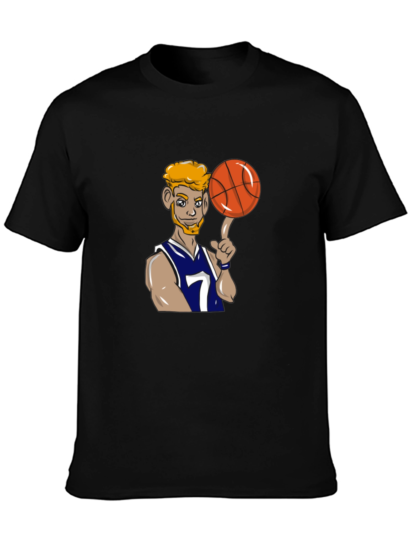 Cartoon Basketball Player Graphic Tee