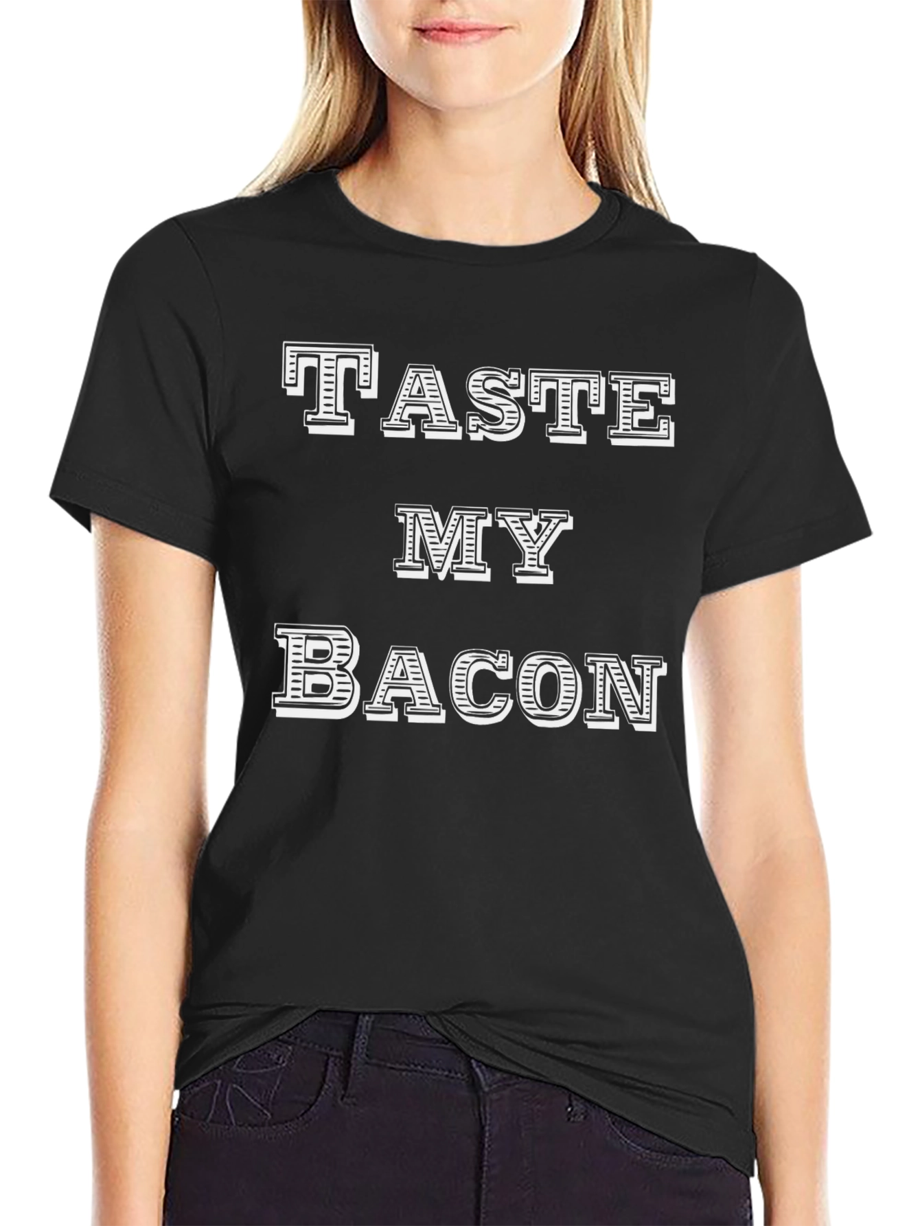 Taste My Bacon Black T-Shirt