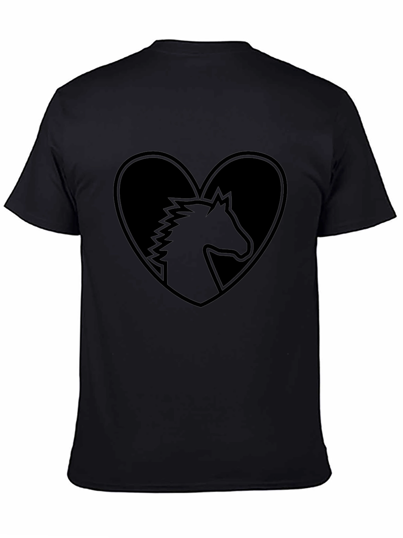 Horse Lover Tee - Heart Silhouette Graphic Shirt