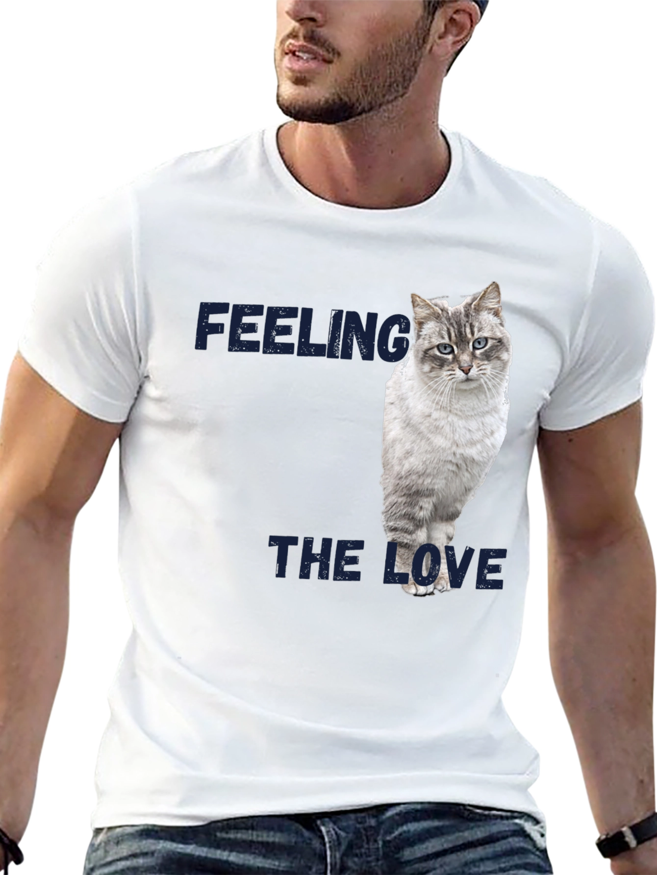 Feeling the Love Cat Graphic T-Shirt