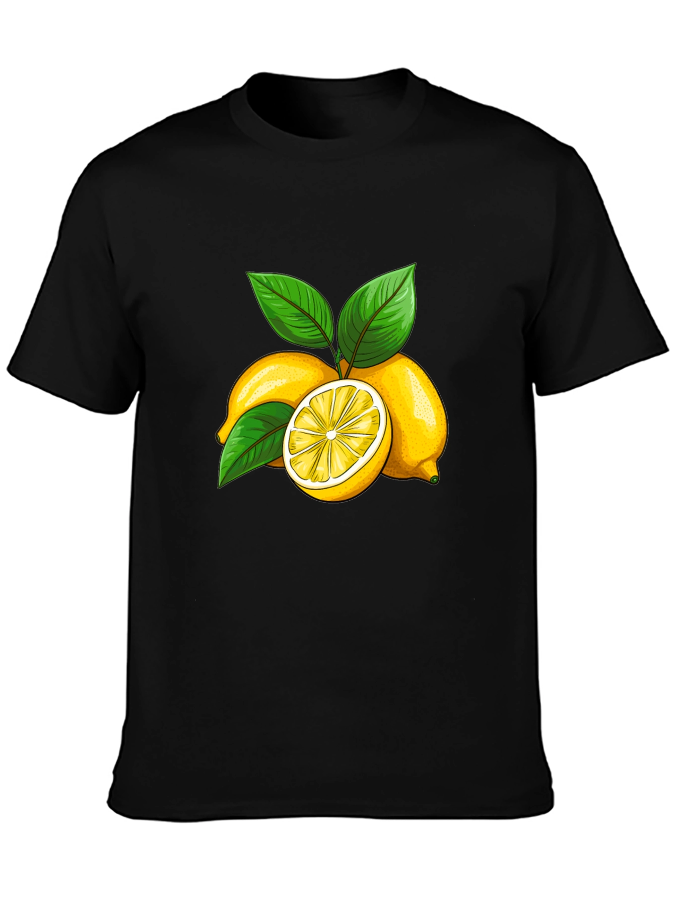 Lemon Graphic Tee - Fresh & Zesty Black T-Shirt