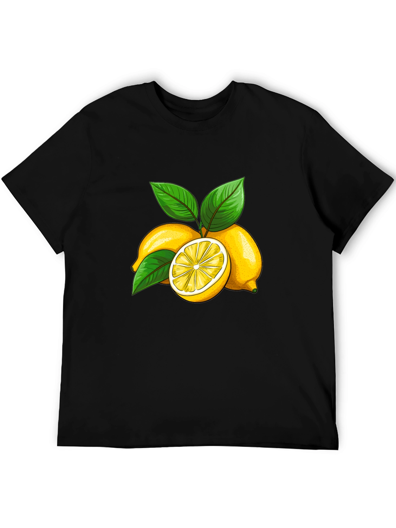 Lemon Graphic Tee - Fresh & Zesty Black T-Shirt