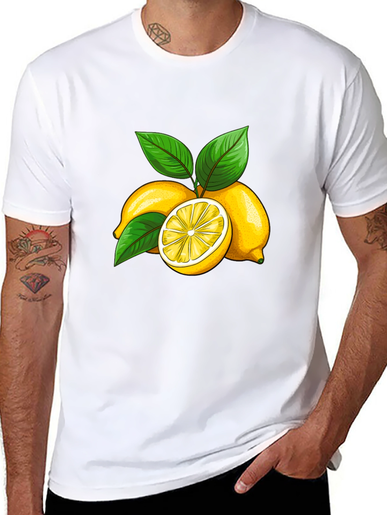 Lemon Graphic Tee - Fresh & Zesty Black T-Shirt
