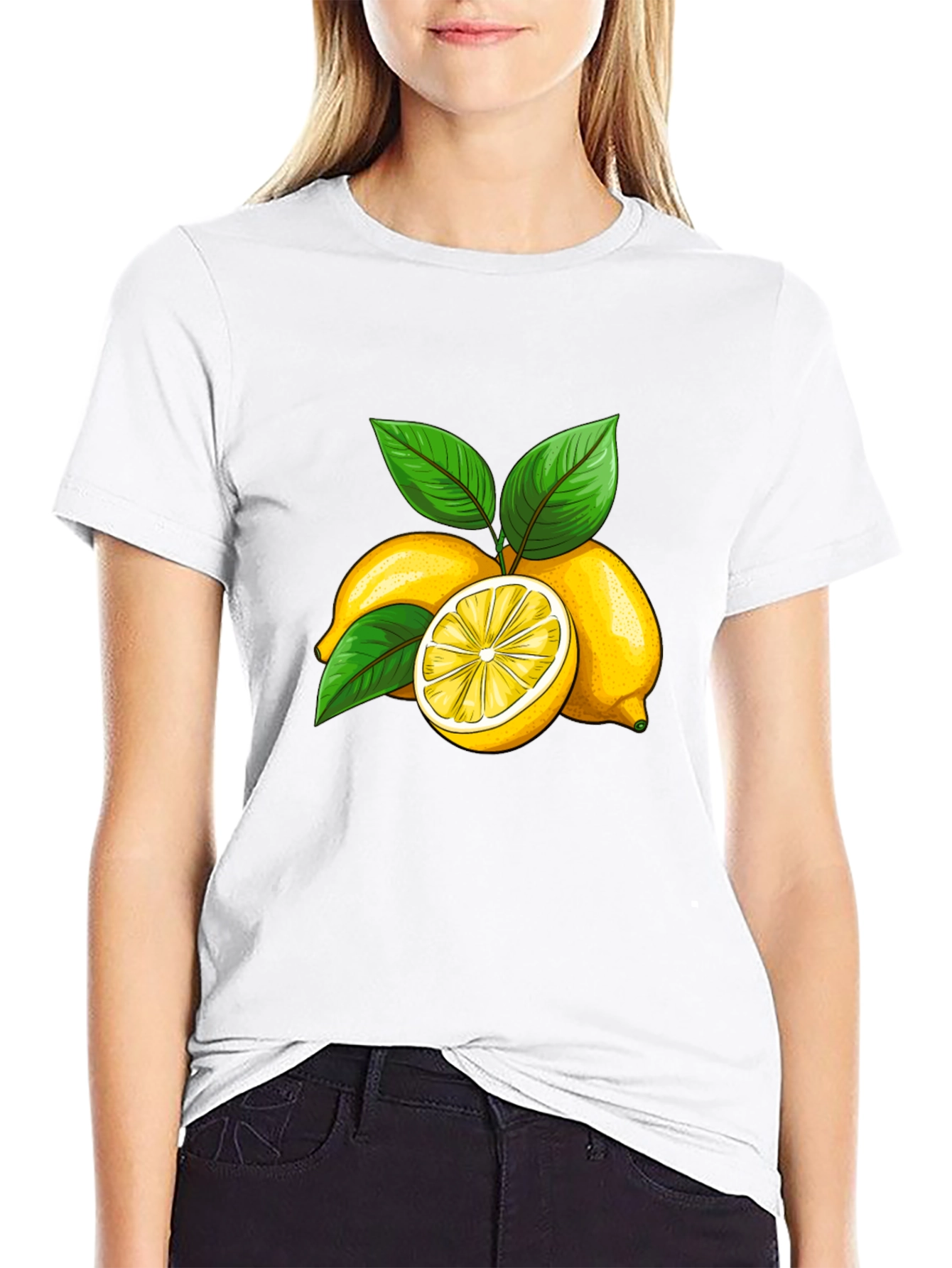 Lemon Graphic Tee - Fresh & Zesty Black T-Shirt