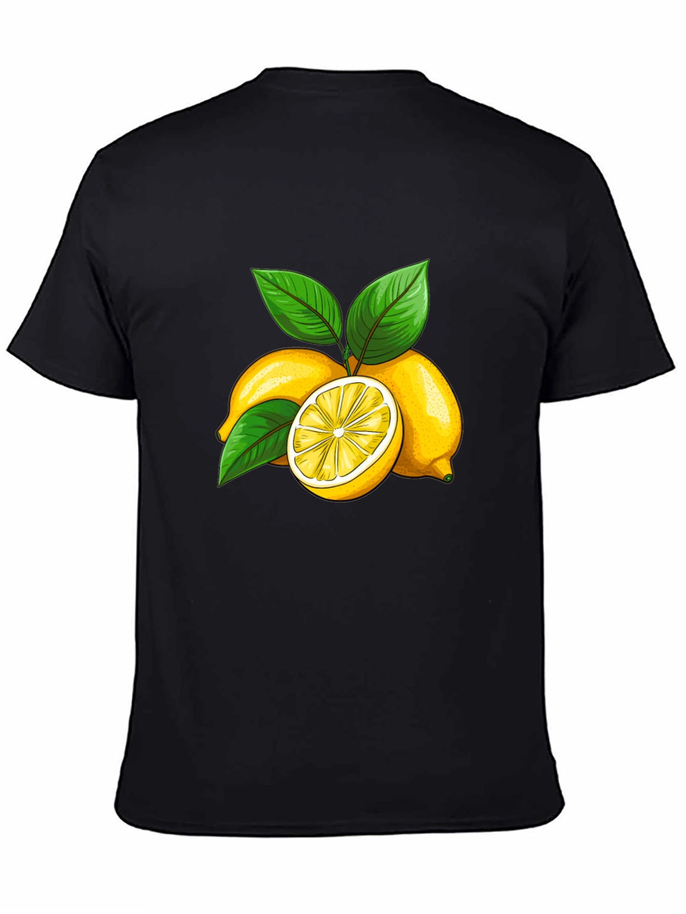 Lemon Graphic Tee - Fresh & Zesty Black T-Shirt