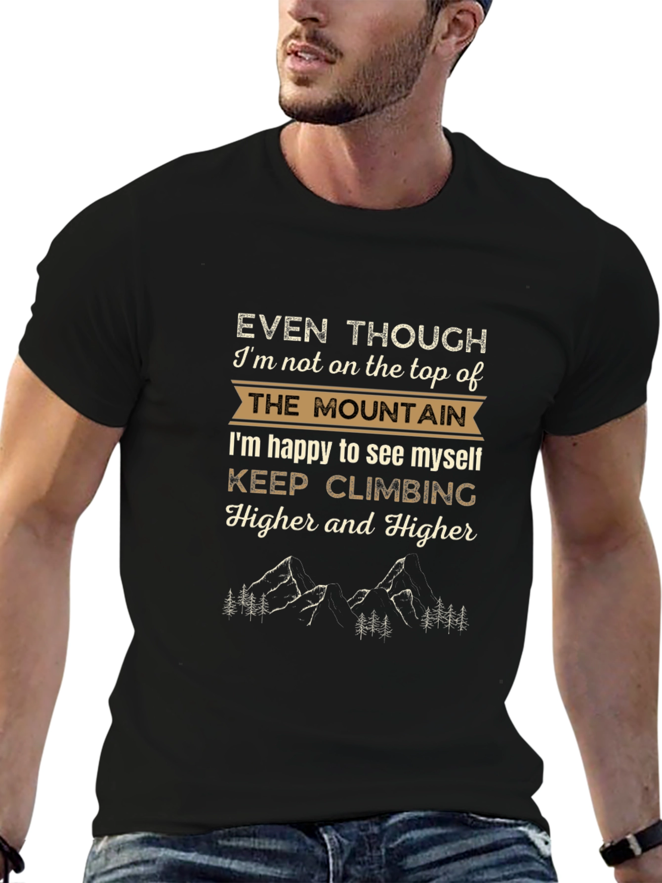 Mountain Climbing T-Shirt - Keep Climbing Higher