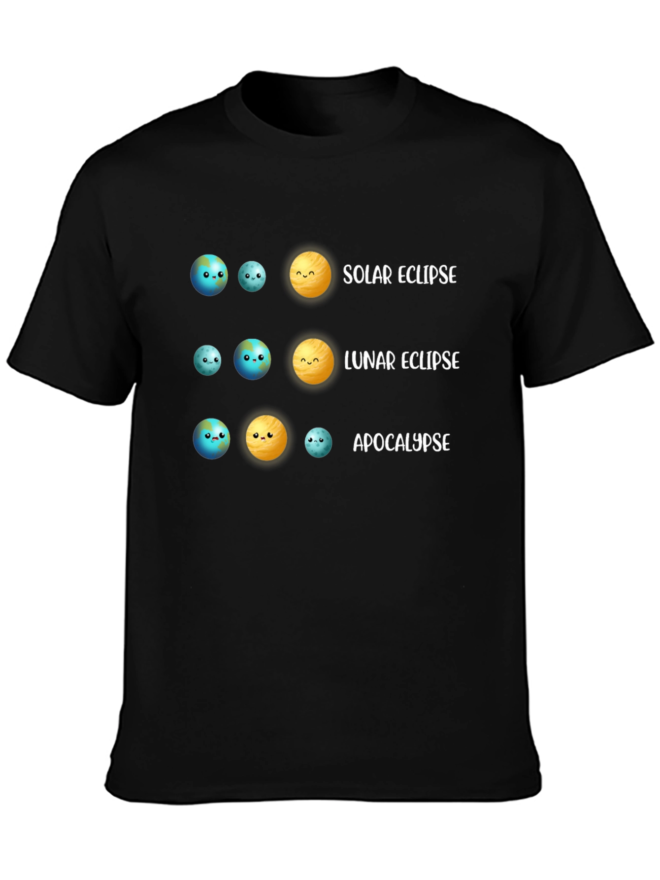 Solar & Lunar Eclipse T-Shirt Astronomy Humor Tee