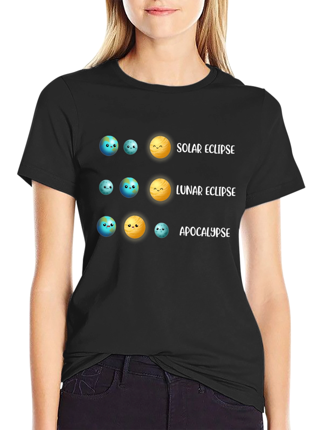 Solar & Lunar Eclipse T-Shirt Astronomy Humor Tee
