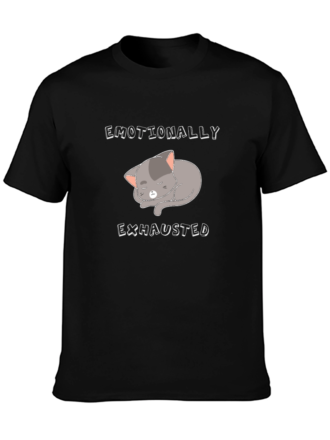 Emotionally Exhausted Cat T-Shirt - Unisex