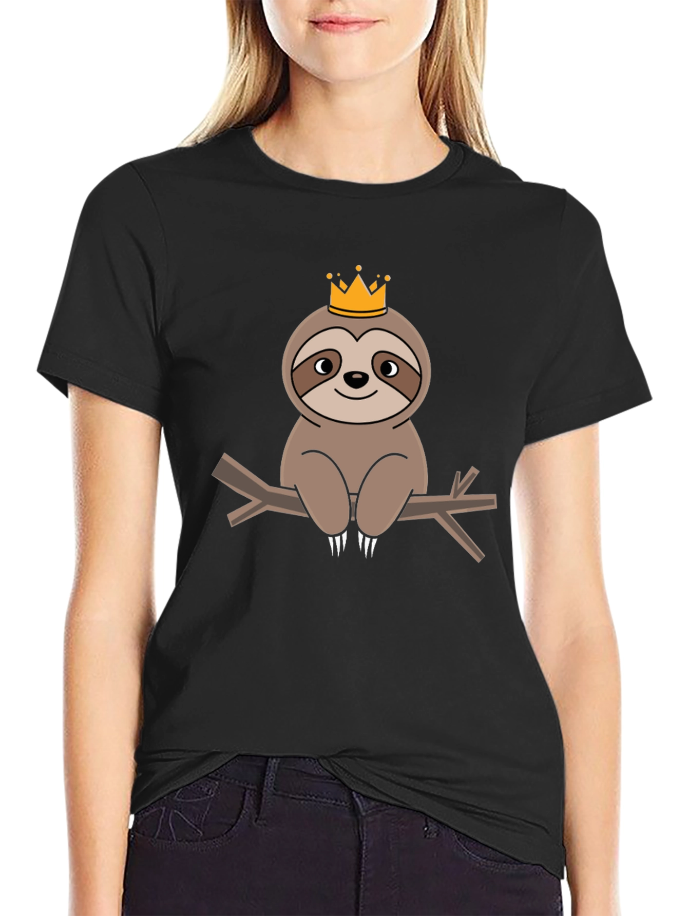 King Sloth T-Shirt - Adorable Cartoon Tee