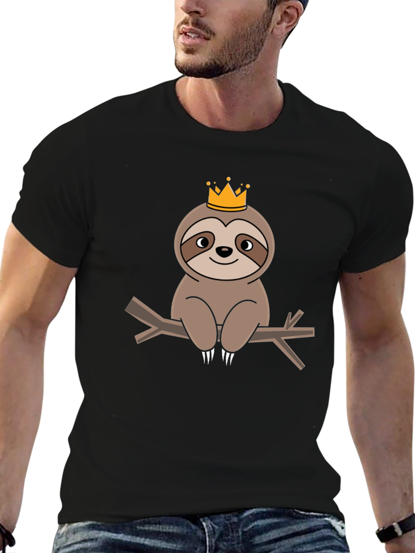 King Sloth T-Shirt - Adorable Cartoon Tee